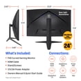 thumbnail image 6 of Westinghouse 24 Inch Curved Gaming Monitor, 165Hz, 1ms, FHD 1080P, 3000:1 Contrast Ratio, 110% sRGB, 1500R, AMD FreeSync, Eyecare, for PC Games with Built-in Speakers, VESA, DisplayPort, HDMI, 6 of 9