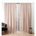thumbnail image 2 of Nicole Miller Trellis Matelassé Hidden Tab/Rod Pocket Top Light Filtering Curtain Panel Pair, 54"x84", Blush, 2 of 10