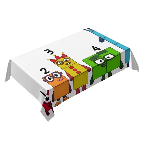 Numberblock Themed Square Tablecloth 54 * 72 Inches Durable Stylish