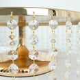 thumbnail image 2 of Efavormart 18" Round Metallic Gold Chandelier Cupcake Dessert Display Centerpiece, Pedestal Cake Stand Plate With Hanging Crystal Chains, 2 of 11