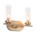 thumbnail image 6 of LNC 12.5-in 2-Light Gold and Clear Glass LED Modern Vanitt Light for Bathroom, 6 of 10