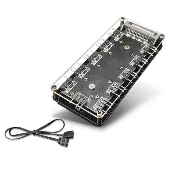 Convenient Installation for RGB Fan Hub Power via SATA, Prevent Stray Currents Hub Splitter
