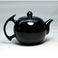 thumbnail image 2 of Porcelain Teapot, 10oz Tea Pot Painting Tea Zen In Tea Chinese Character Ceramic Kettle Black, 2 of 9