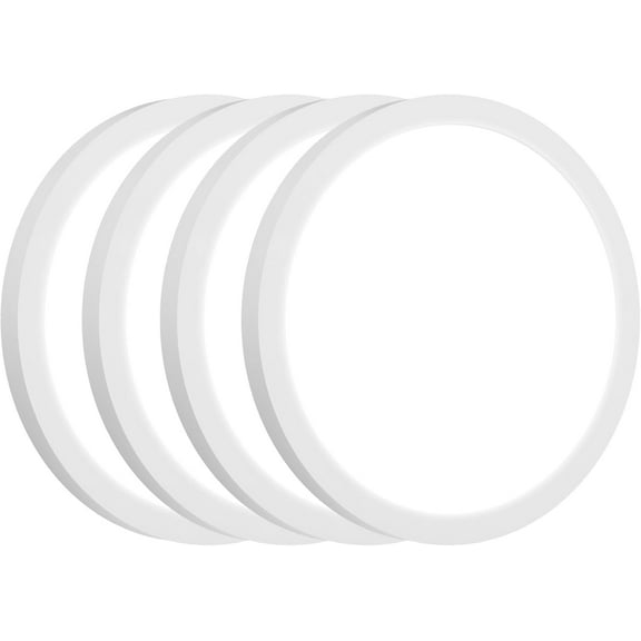 Nordic Hygge LED Flush Mount Ceiling Light Fixture, 7 Inch, 4 Pack