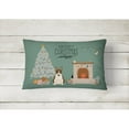 thumbnail image 2 of Carolines Treasures CK7699PW1216 Dark Brindle Bull Terrier Christmas Everyone Canvas Fabric Decorative Pillow 12H x16W, 2 of 4