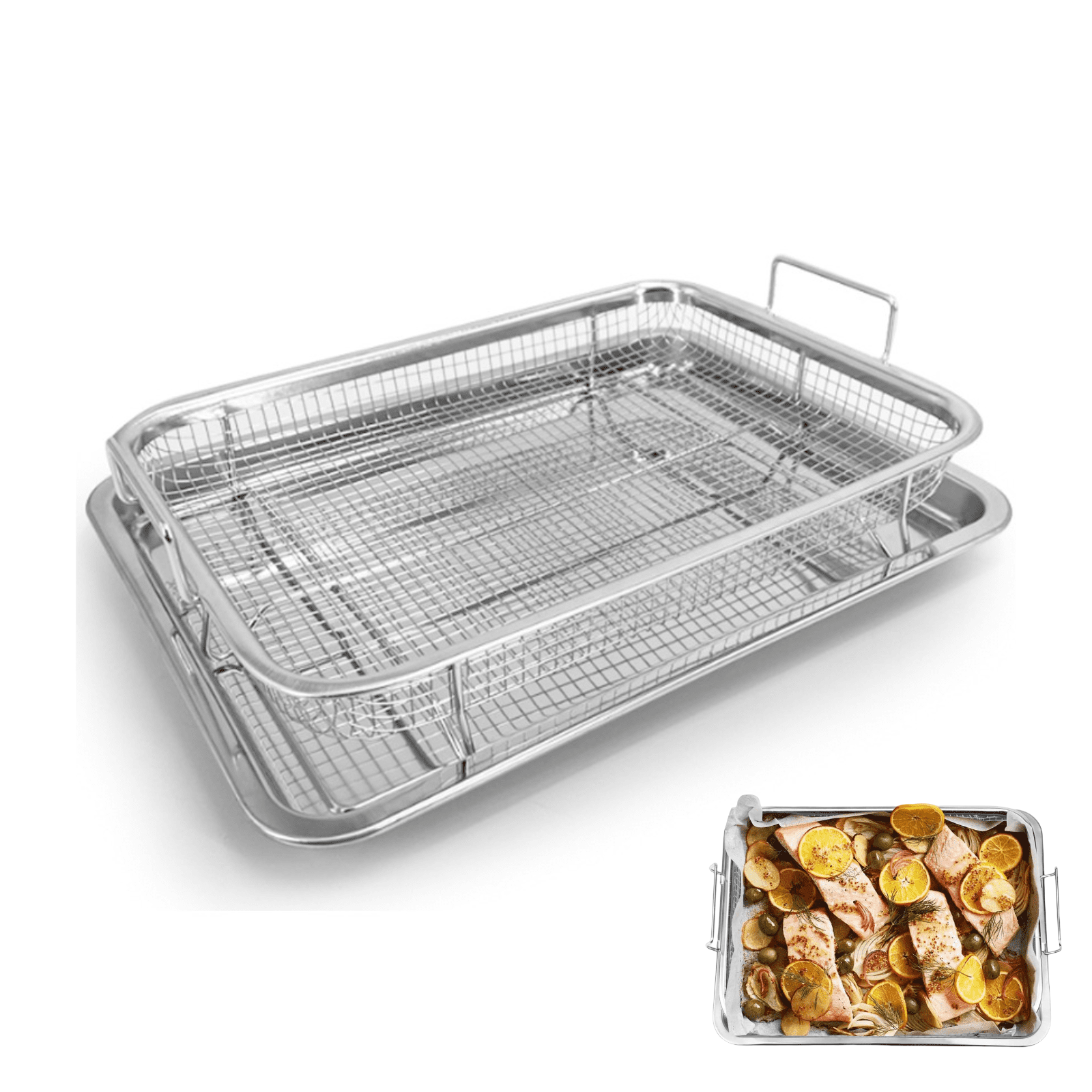 Holocky Air Fryer Baskets Crisper Tray for Oven Deep Fryer Accessory 1