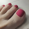 thumbnail image 1 of Uñas postizas mate a la moda, uñas postizas para pies, cubierta completa, cuadrado acrílico, clip para fecha de fiesta diaria, uñas de los pies para mujeres y niñas (24 piezas), 1 of 6