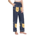 thumbnail image 2 of FORMRS Women's Pajama Pants with Pockets Soft Comfy Loungewear Sleep Bottom, Sizes S-2XL, Orange Cat Planet, 2 of 8