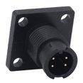 thumbnail image 1 of Square Flange Socket, Waterproof Welding Wiring Square Flange Aviation Connector 60V 2A 5 Pcs  for Outdoor LED Panel, 1 of 7