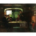thumbnail image 2 of Konstantin Stoitzner 18x15 Black Ornate Wood Framed Double Matted Museum Art Print Titled - Peasant Snaps, 2 of 5