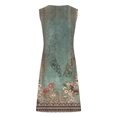 thumbnail image 5 of Vestido de Verano para Mujeres, Moda Color Sólido Bolsillo sin Mangas Vestido Casual Cuello en V Hecho de Poliéster Ligero para Primavera Verano, Vestido de Verano Casual, 5 of 5