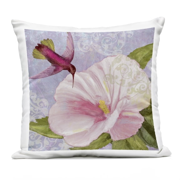 Stupell Industries Hummingbird with White Flower Design by Sasha Outdoor Printed Pillow