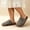 Coffee, variant on Women Closed Toe Striped Curly Fleece Mule Slippers, Color Block Soft Cushioned Flat Indoor Footwear For Bedroom Daily Household Rest Use(Green,6-6.5)