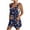 Navy, variant on Womens Linen Jumpsuits Shorts with Pockets Floral Print Knotted Strap Summer Plus Size One Piece Short Rompers S-3X (2XL, Pink 01)