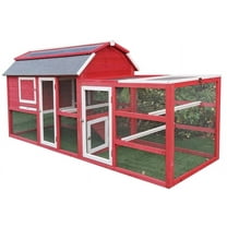 Chicken Coop Outlet Large 102" Wood Backyard Hen House Nesting Box & Run & Cleaning Tray