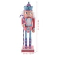 thumbnail image 4 of WEAVILUX Charming Pink Nutcracker Figure for Xmas and Holiday Decorations, 4 of 6