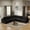 Black, variant on Sdorens Oversized Round Chaise Lounge,Modern Lazy Floor Lounge Chair,Comfy Round Sofa Bed Couch,Deep Seat for Living Room,Bedroom,No Assembly,Brown(Plush Corduroy)