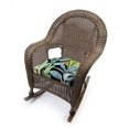 thumbnail image 3 of Jordan Manufacturing 18" x 18" Hatteras Ebony Black Floral Square Tufted Contoured Outdoor Wicker Seat Cushion (2 Pack), 3 of 12