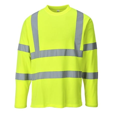 - Portwest S278 3XL Hi-Visibility Long Sleeves T-Shirt, Yellow - Regular