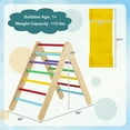 thumbnail image 2 of Gymax 3-in-1 Wooden Climbing Triangle Set Triangle Climber w/ Ramp Multi-color, 2 of 9