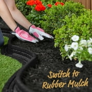 GroundSmart Black Shredded Rubber Mulch, 75 Cu Ft