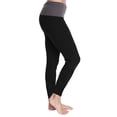 thumbnail image 2 of Nouveau Women's Active Full Length Yoga Pant with Contrasting Color Waistband - Grey Sky, Small, 2 of 3