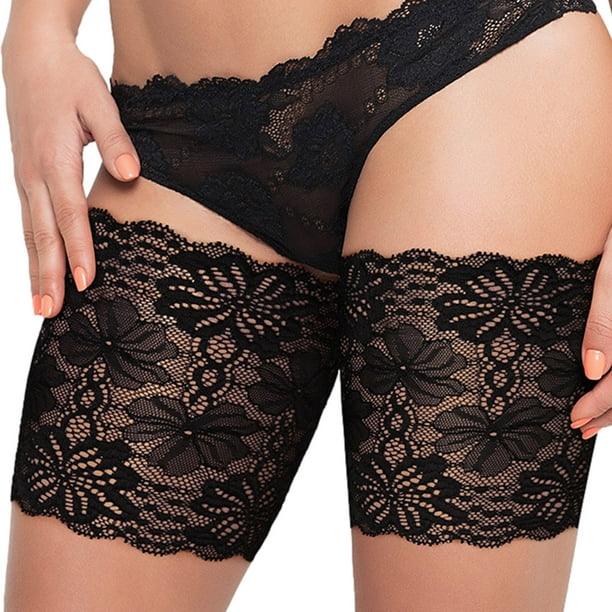 Lace Elastic Silicone non-slip Anti-Chafing Thigh Bands for Women 