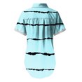 thumbnail image 5 of Womens Button Down Shirt Short Sleeve Plus Size Summer Casual Womens Lapel Neck Loose T Shirt, 5 of 7