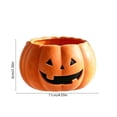thumbnail image 3 of Halloween Resin Pumpkin Planter, Spooky Flower Pot for Indoor Outdoor Home Decor, 3 of 6
