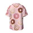 thumbnail image 6 of PAYOHTO Donuts Pink Colors Mens Hawaiian Casual Short-sleeved Shirt Tropical Summer Beach Button Down Shirts, 6 of 7