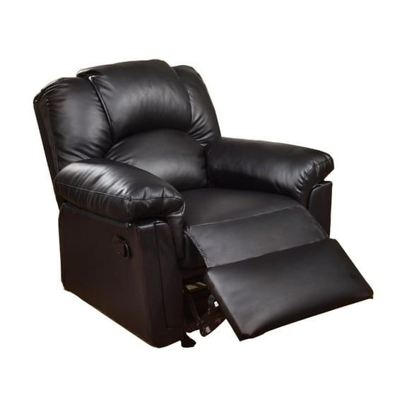 Bonded Leather Rocker/Recliner Black