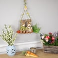 thumbnail image 2 of Northlight Rabbits on Floral Carrot Swing Easter Decoration - 17", 2 of 5