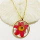 thumbnail image 3 of Collar con colgante de flores secas, collar de girasol de resina para mujeres y niñas, 3 of 6
