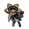 thumbnail image 5 of AeraVida Triumphant Elephant and Lotus Blossom Hand Carved Wooden Candle Holder, 5 of 5