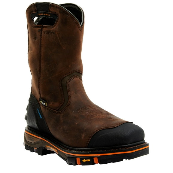 Cody James Men's Waterproof Met Guard Western Work Boot Composite Toe Brown 12 D(M) US