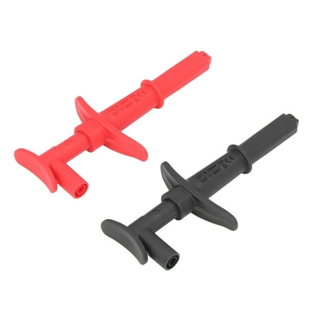

Ccdes Test Clip 1 Pair Test Hook Clip Crocodile Clamp Red Black Accessory Set Kit for Electronic Testing Test Clamp