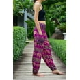 thumbnail image 2 of Bohotusk Kids Pink Elephant Grassland Print Elasticated Smocked Waist Harem Pants (13 - 15 Years), 2 of 5