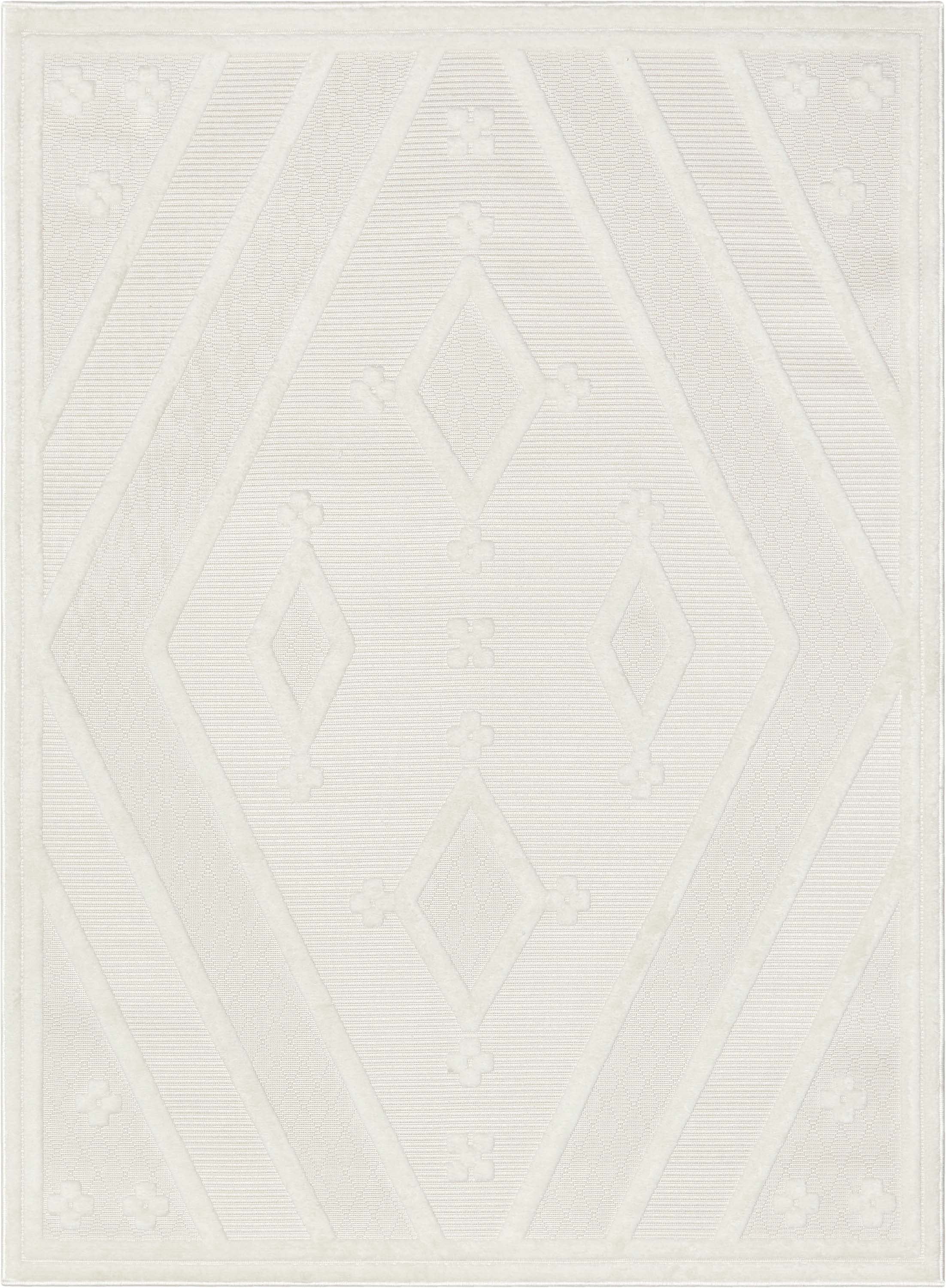 Well Woven Sila Mali Modern Moroccan Ivory 5'3" x 7'3" Indoor/Outdoor Area Rug