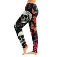 thumbnail image 2 of Halloween Skull Butterfly Printed Leggings for Women High Waisted Full Length Stretch Pants Gothic Casual Yoga Workout Wear, 2 of 5