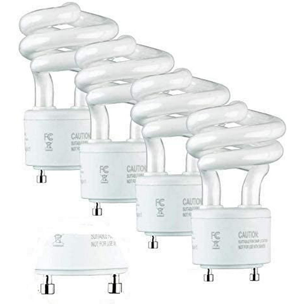 SleekLighting 13Watt GU24 Base 2 prong light bulbs120v 60Hz Mini