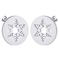 thumbnail image 2 of Simple Snowflake Stud Earrings for Women Men Stainless Steel Tiny Earrings Fashion Party Wedding Jewelry Christmas Gift, 2 of 4