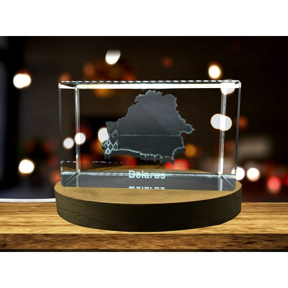 Belarus 3D Engraved Crystal 3D Engraved Crystal Keepsake/Gift/Decor/Collectible/Souvenir