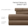 thumbnail image 5 of Breathable Cool Wrinkle Resistant Bed Sheets Set + 2 Bonus Pillowcases Taupe for King Size Bedding by Comfort Canopy, 5 of 12