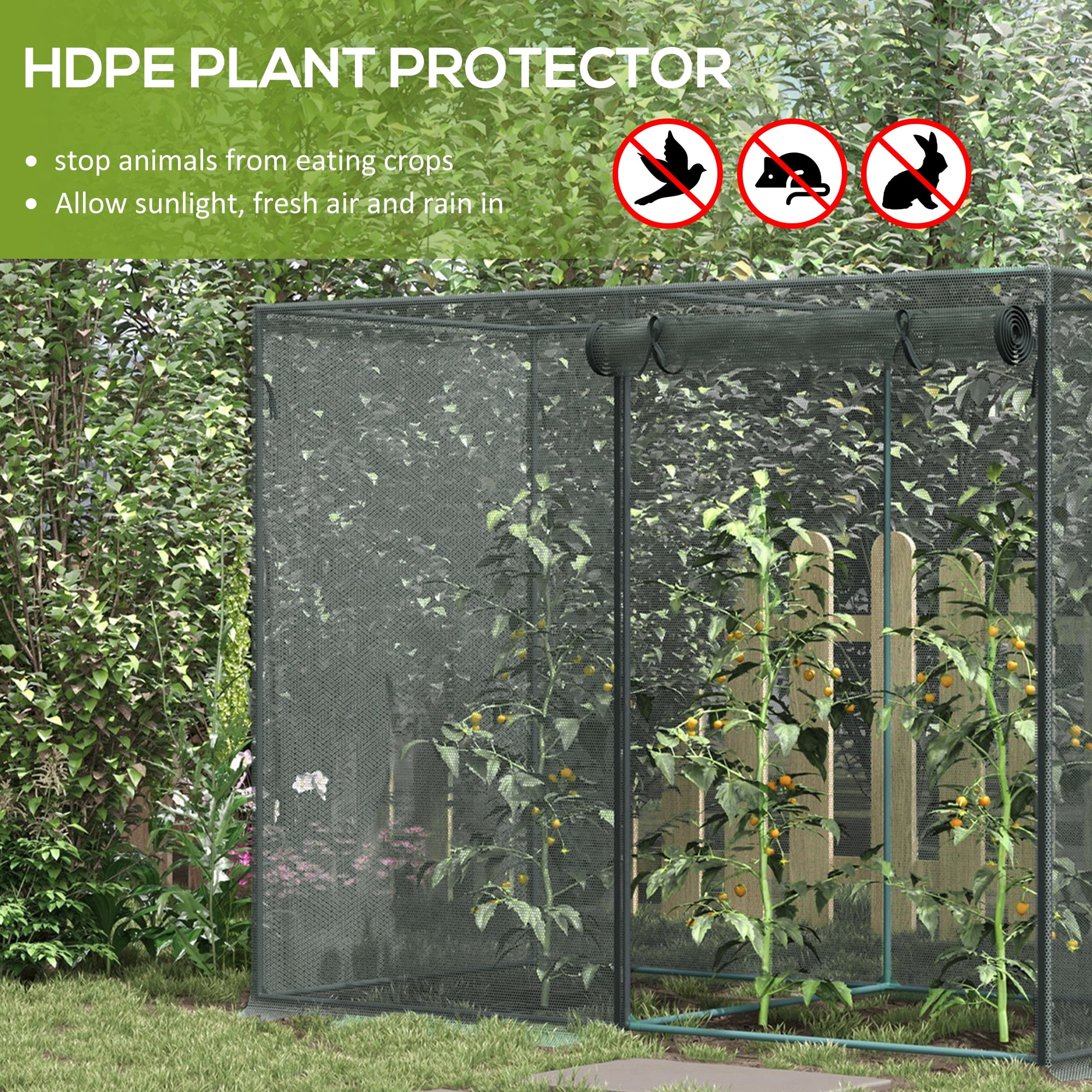 Outsunny 6 x 3ft Crop Cage Black