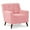 Pink, variant on MoNiBloom Cotton-linen Accent Chair, Modern Upholstered Single Sofa Armchair, for Living Room, Yellow