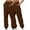 Brown, variant on BXINGOHAI 2 Pcs Women's Joggers Pants Solid Lounge Sweatpants Casual Drawstring Pants High Waist Athletic Sweatpant With Pockets Today Sales Orange,L