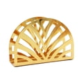 thumbnail image 1 of Soporte para servilletas de metal dorado, organizador de servilletas de mesa para cocina y picnic 5.1 W X 3.5 H X 1.5 D (semicírculo), 1 of 5