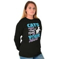 thumbnail image 3 of Cats Leave Paw Prints on Your Heart Women Plus Size Long Sleeve Graphic Tee Brisco Brands 2X, 3 of 5