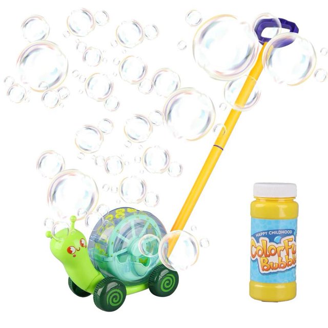Máquina Eléctrica de burbujas de caracol para niños, soplador automático de burbujas, coche de juguete, regalo de cumpleaños