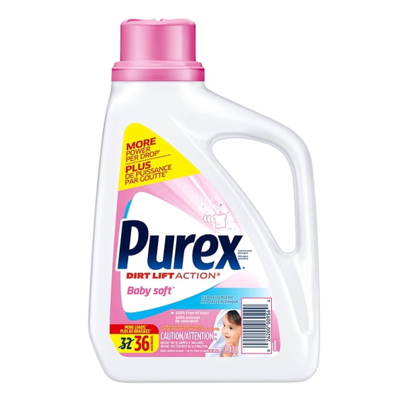 Purex Liquid Laundry Detergent, Baby Soft, 1.47L, 36 Loads